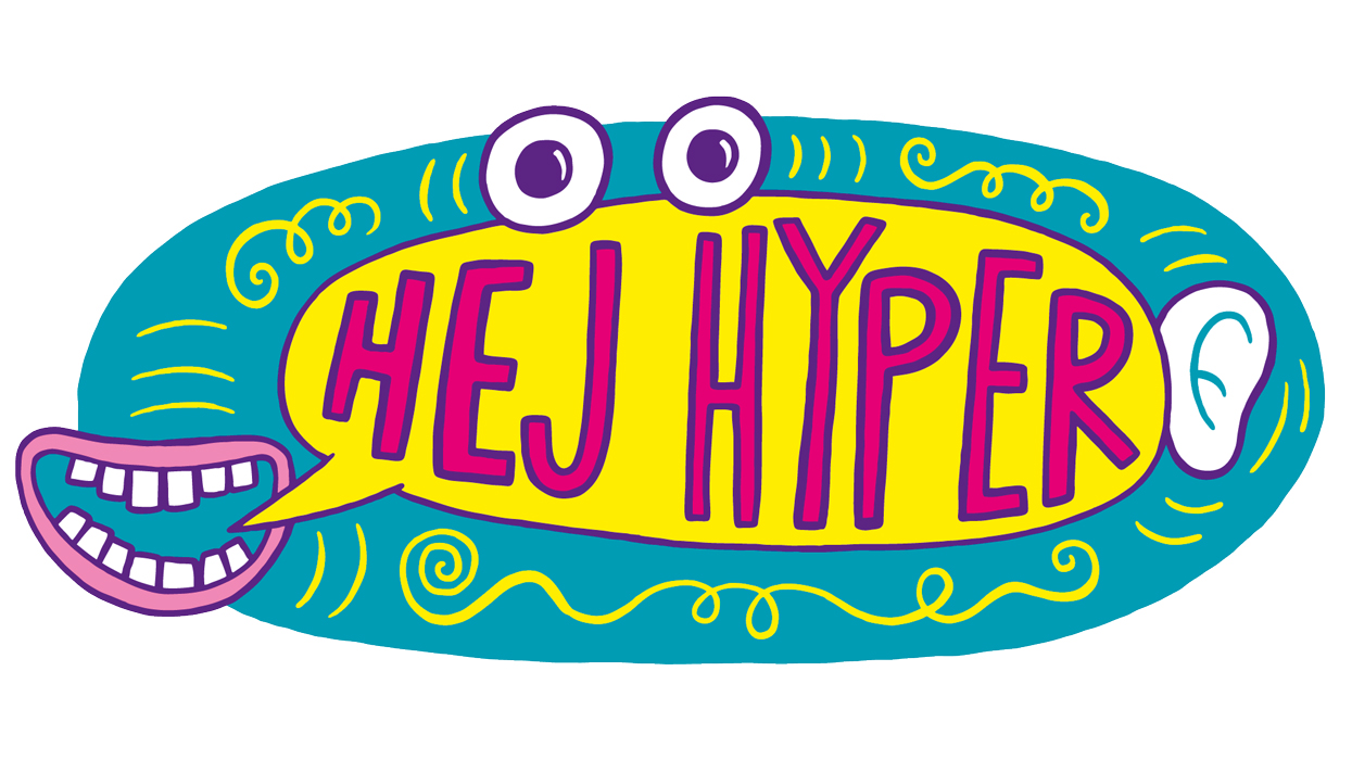 Illustration av logotypen för Friends och Hjärnfondens projekt Hej Hyper