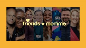 bild på kända profiler som stöttar friends i en kampanj med memmo
