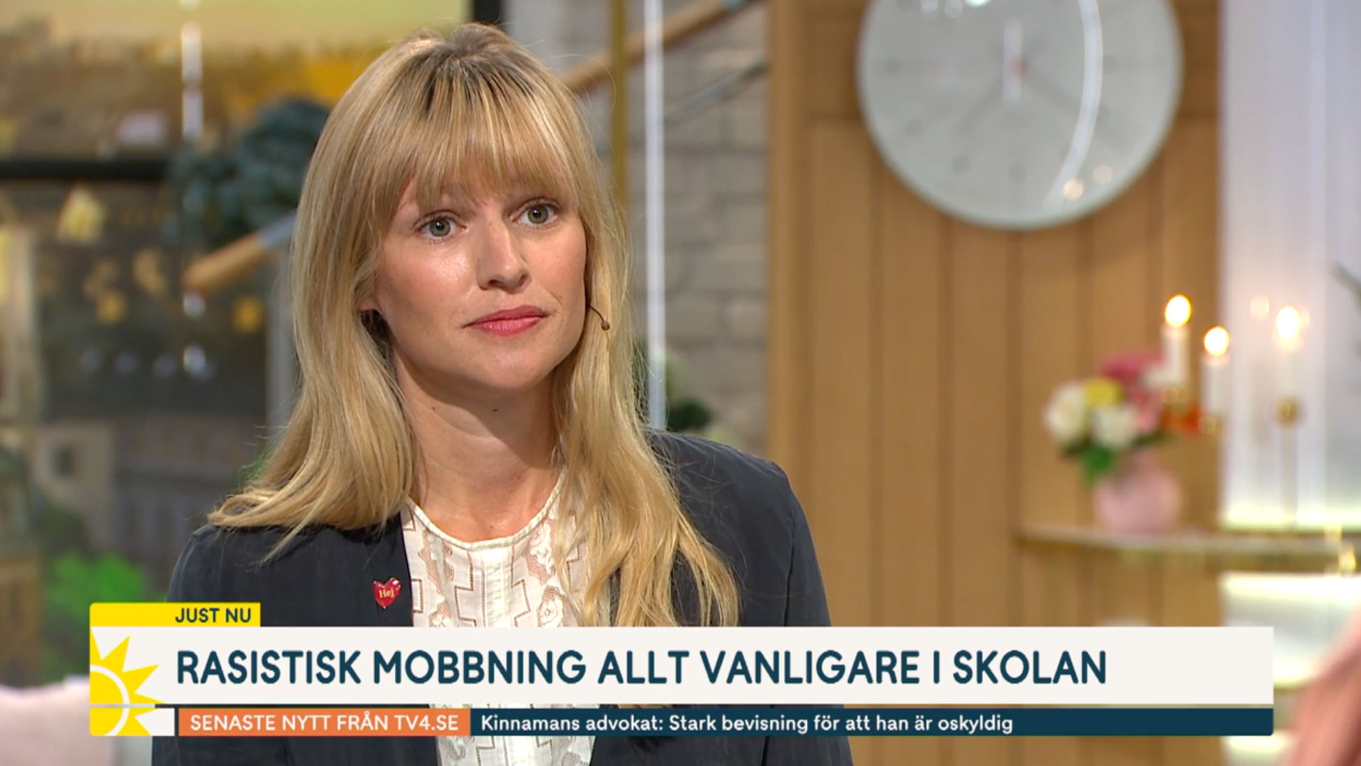 Generalsekreterare Maja Frankel pratar om friendsrapporten i tv4 nyhetsmorgon