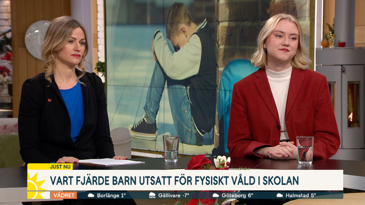 maja frankel och Maja Sjögren i tv4 nyhetsmorgon