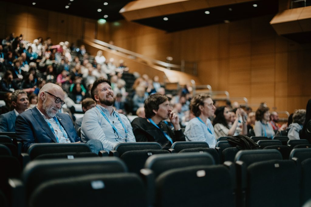 Audience at World Anti-Bullying Forum 2019 smmiling while listening to speaker